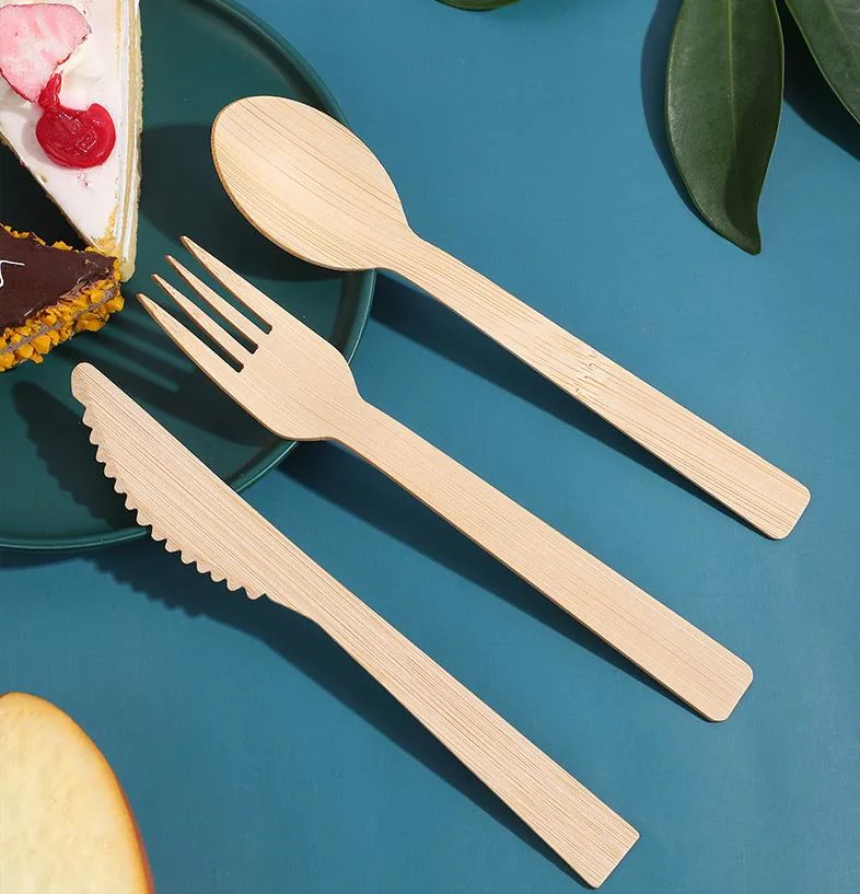 Disposable Cutlery Packaging Bamboo Cutlery Knife Fork Spoon